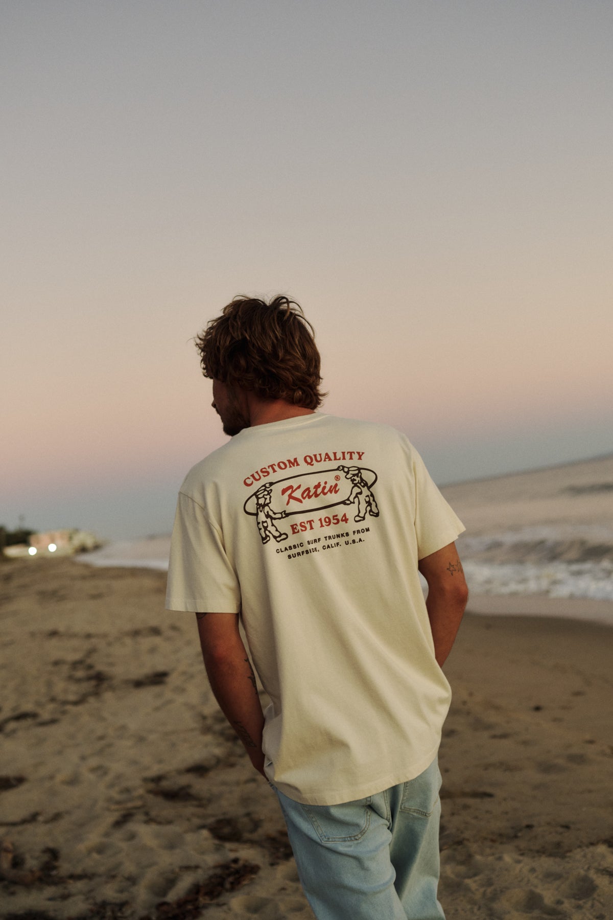 Katin Blanks Tee in Vintage White, lifestyle #color_vintage white