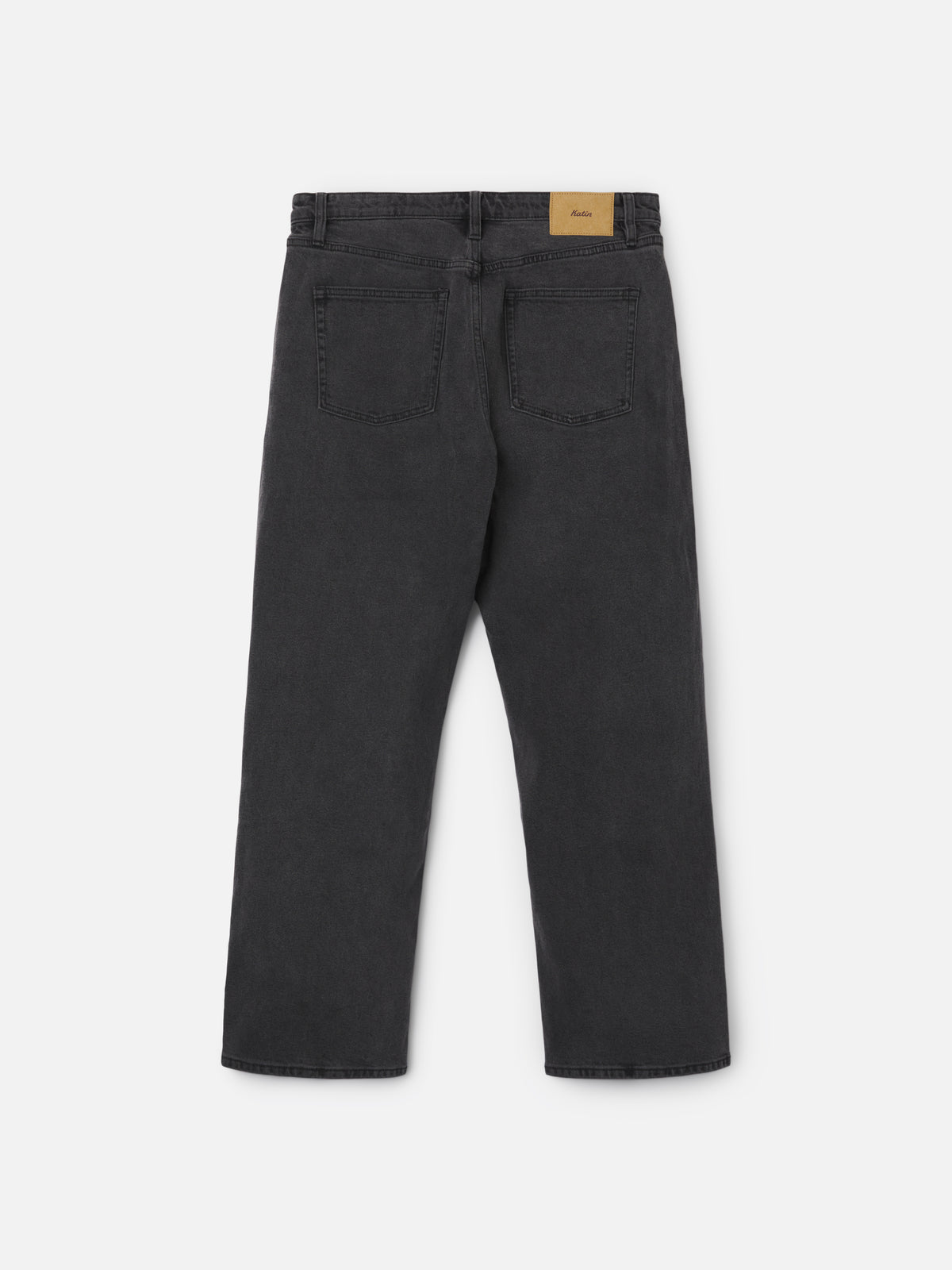 Katin Patterson 99 Baggy in Washed Black denim, flat, back #color_washed black