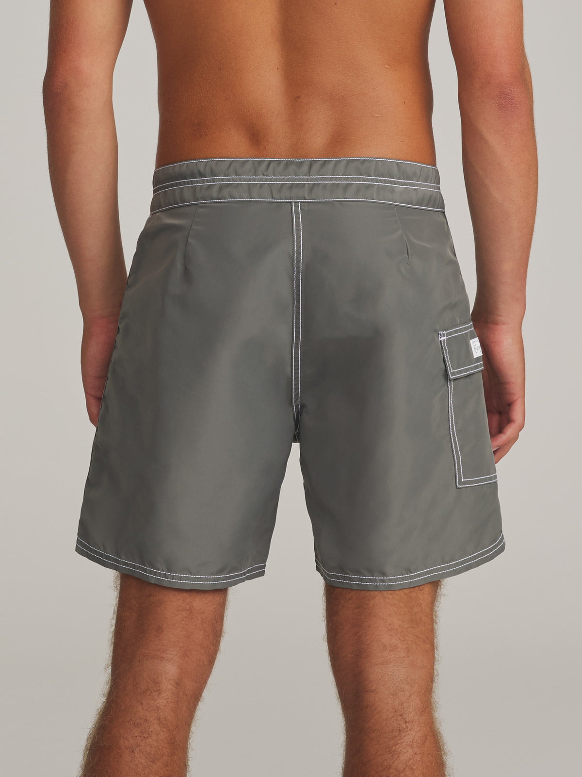 Katin Waterman Trunk in Gunmetal, on model, back #color_gunmetal
