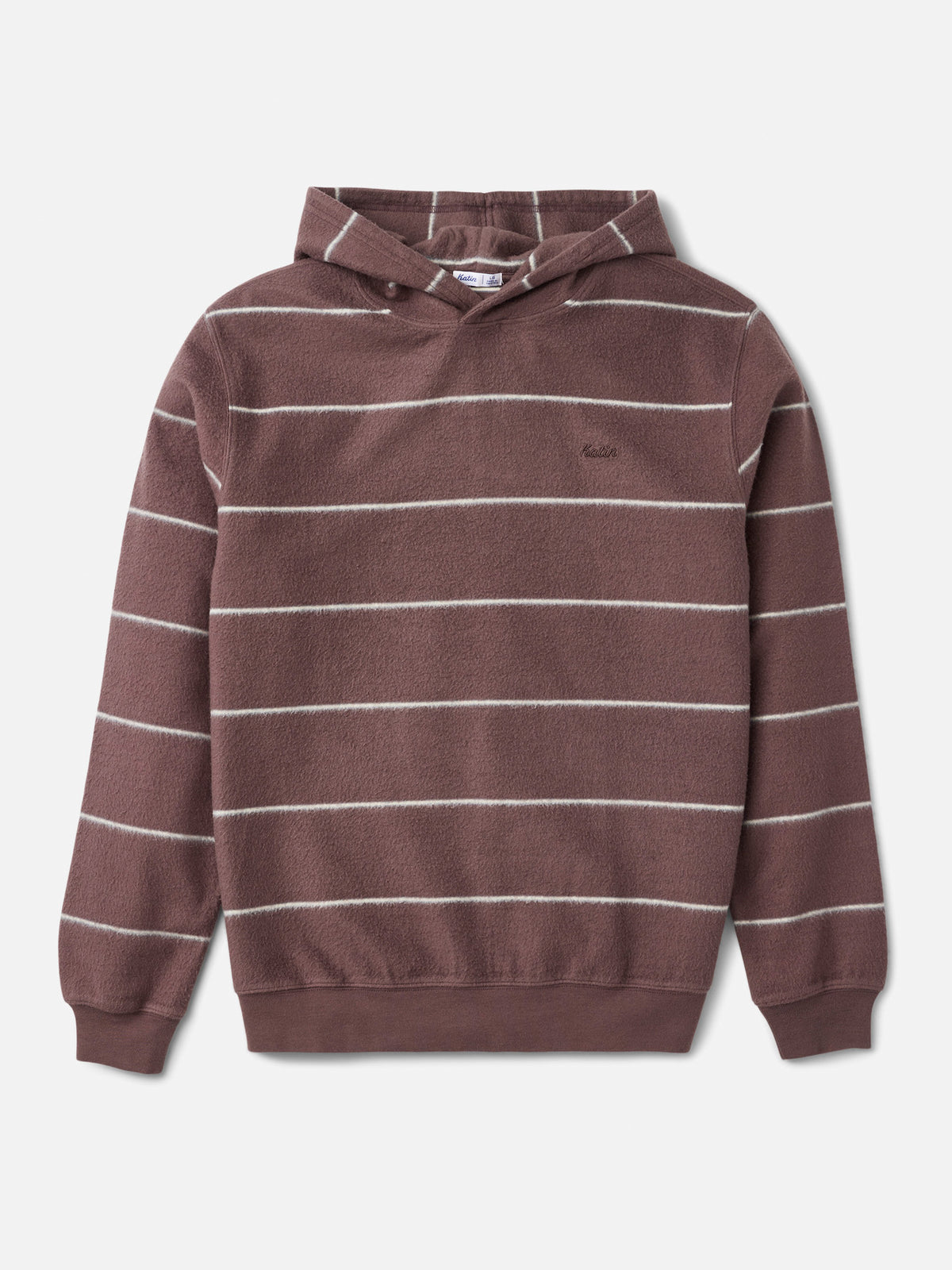 Katin Parks Hood in French Roast brushed reverse fleece, flat, front #color_french roast
