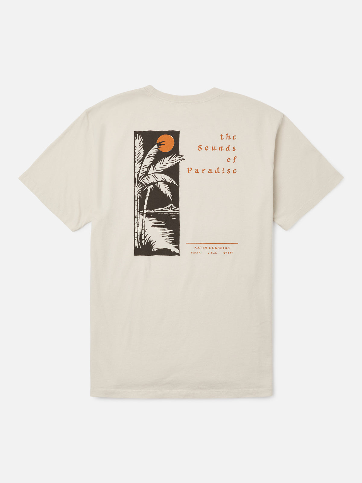 Katin Harmony Tee in Vintage White midweight jersey, flat, back #color_vintage white