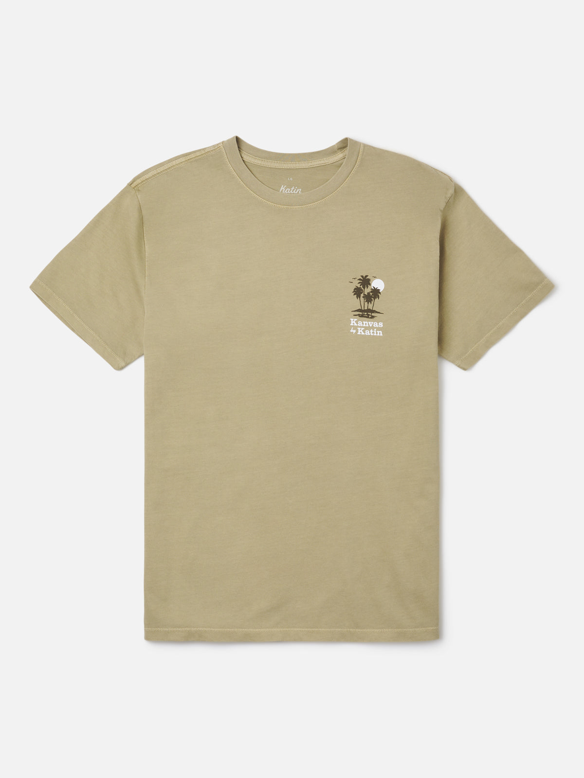 Katin Kai Tee in Covert Green Vintage Wash, flat, front #color_covert green vintage wash