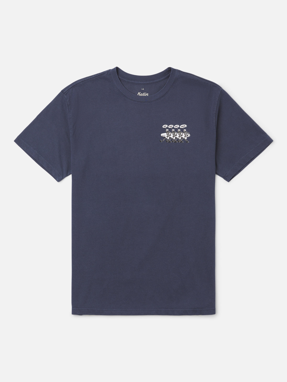 Katin Mas Hermanos Tee in Washed Blue Vintage Wash, flat, front #color_washed blue vintage wash