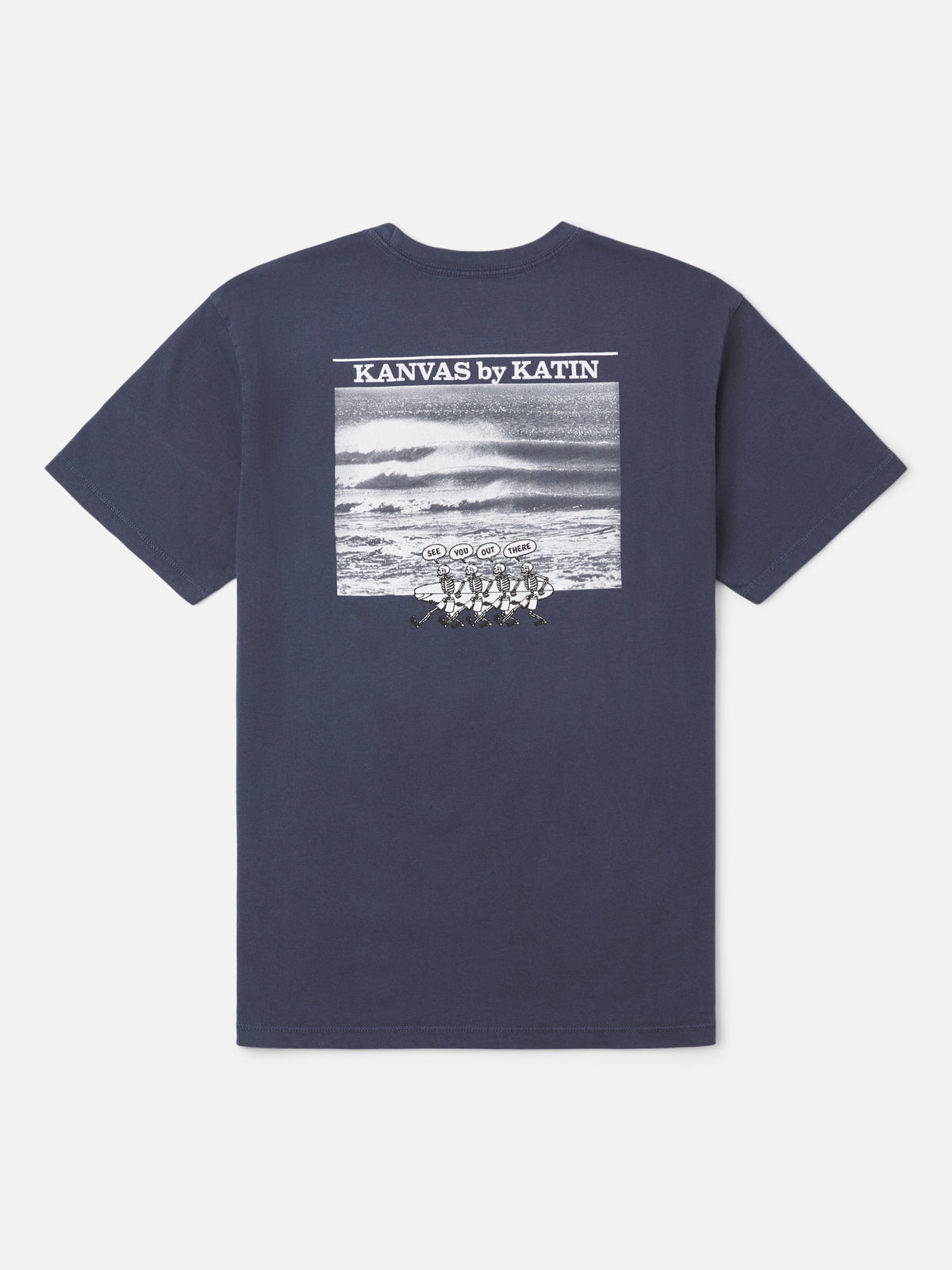 Katin Mas Hermanos Tee in Washed Blue Vintage Wash, flat, back #color_washed blue vintage wash