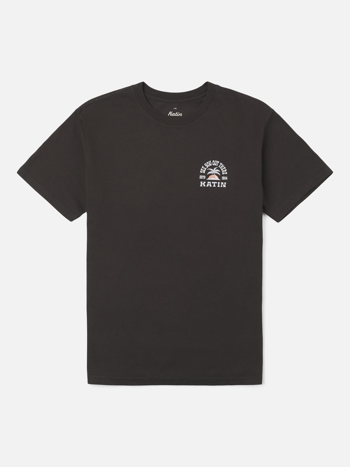 Katin Nosara Tee in Black Wash midweight jersey, flat, front #color_black wash