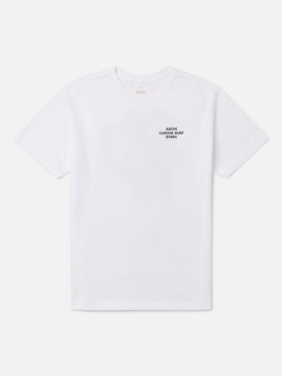 Katin Spell Tee in White midweight jersey, flat, front #color_white