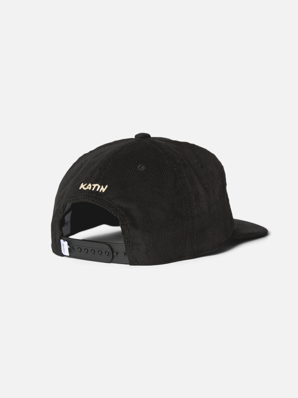 Katin Lumen Hat in Black 16 wale corduroy, flat, back #color_black