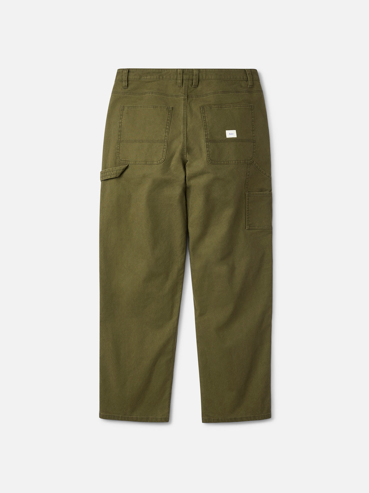 Katin Stanley Pant in Olive canvas, flat, back #color_olive