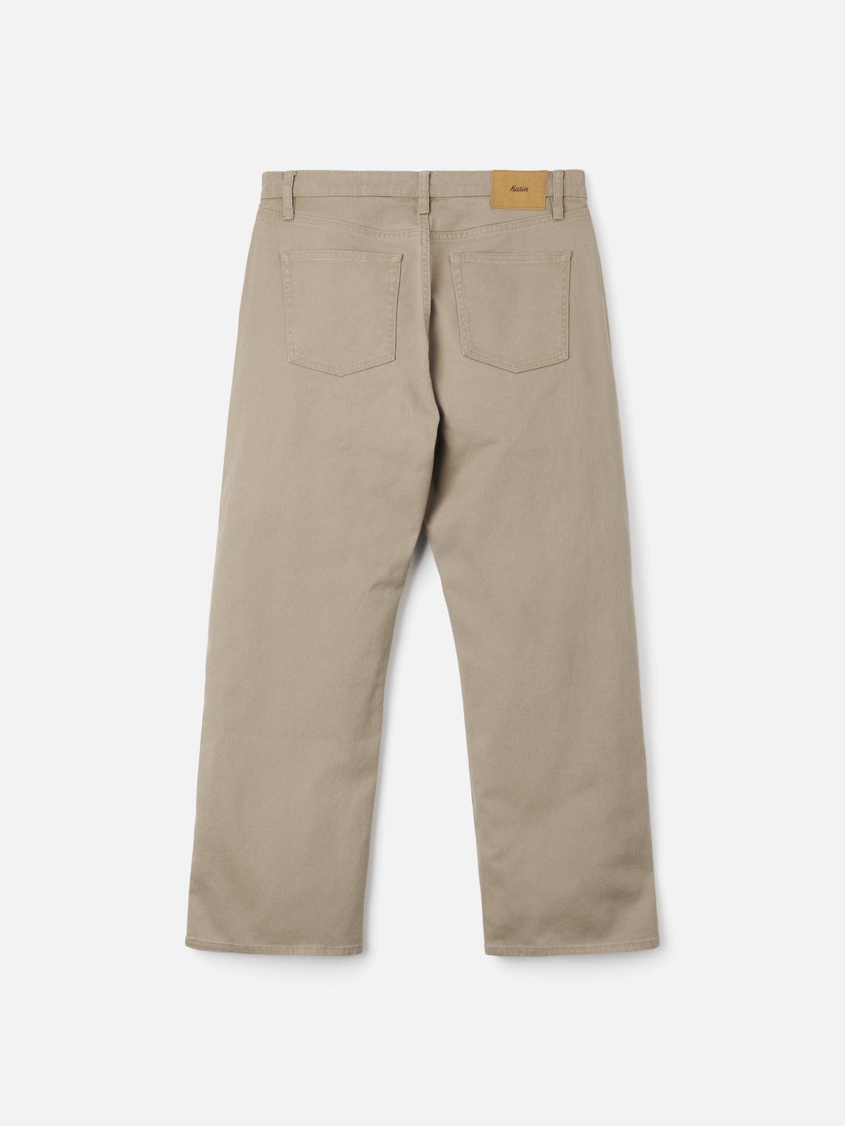 Katin Patterson 99 Baggy Bull Denim in Vintage Khaki, on model, back #color_vintage khaki