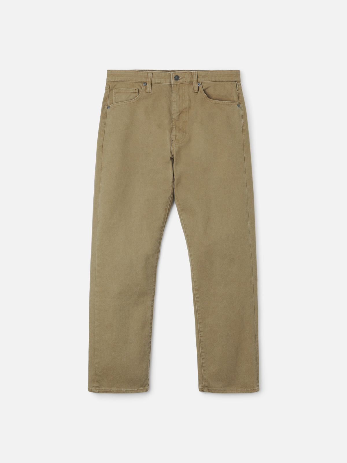Katin Ren 57 Classic Straight Bull Denim in Covert Green, flat, front #color_covert green