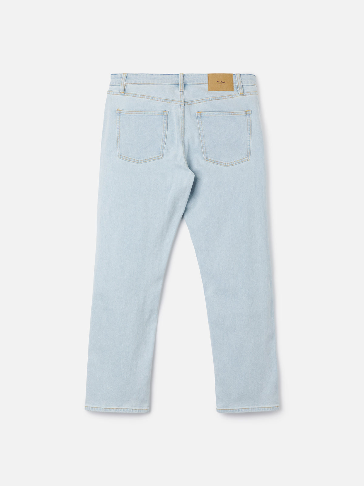 Katin Ren 57 Classic Straight in Light Indigo denim, flat, back #color_light indigo