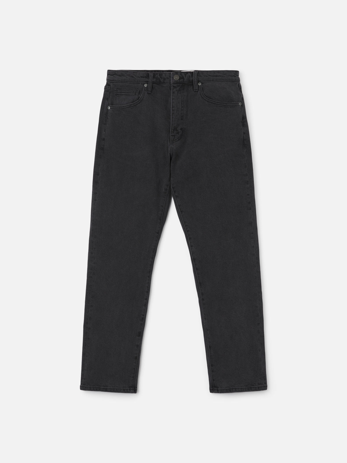 Katin Ren 57 Classic Straight in Washed Black denim, flat, front #color_washed black