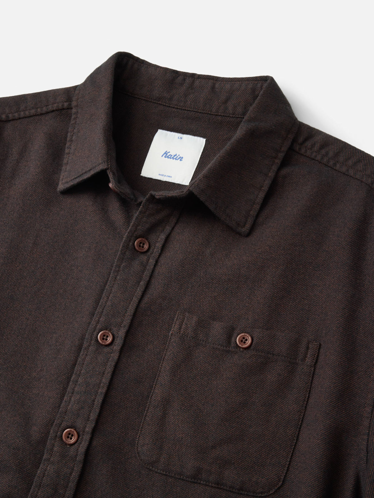 Katin Twiller Flannel in French Roast lightweight flannel, detail #color_french roast