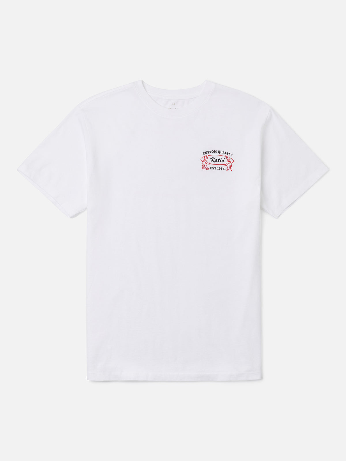 Katin Blanks Tee in White midweight jersey, flat, front #color_white