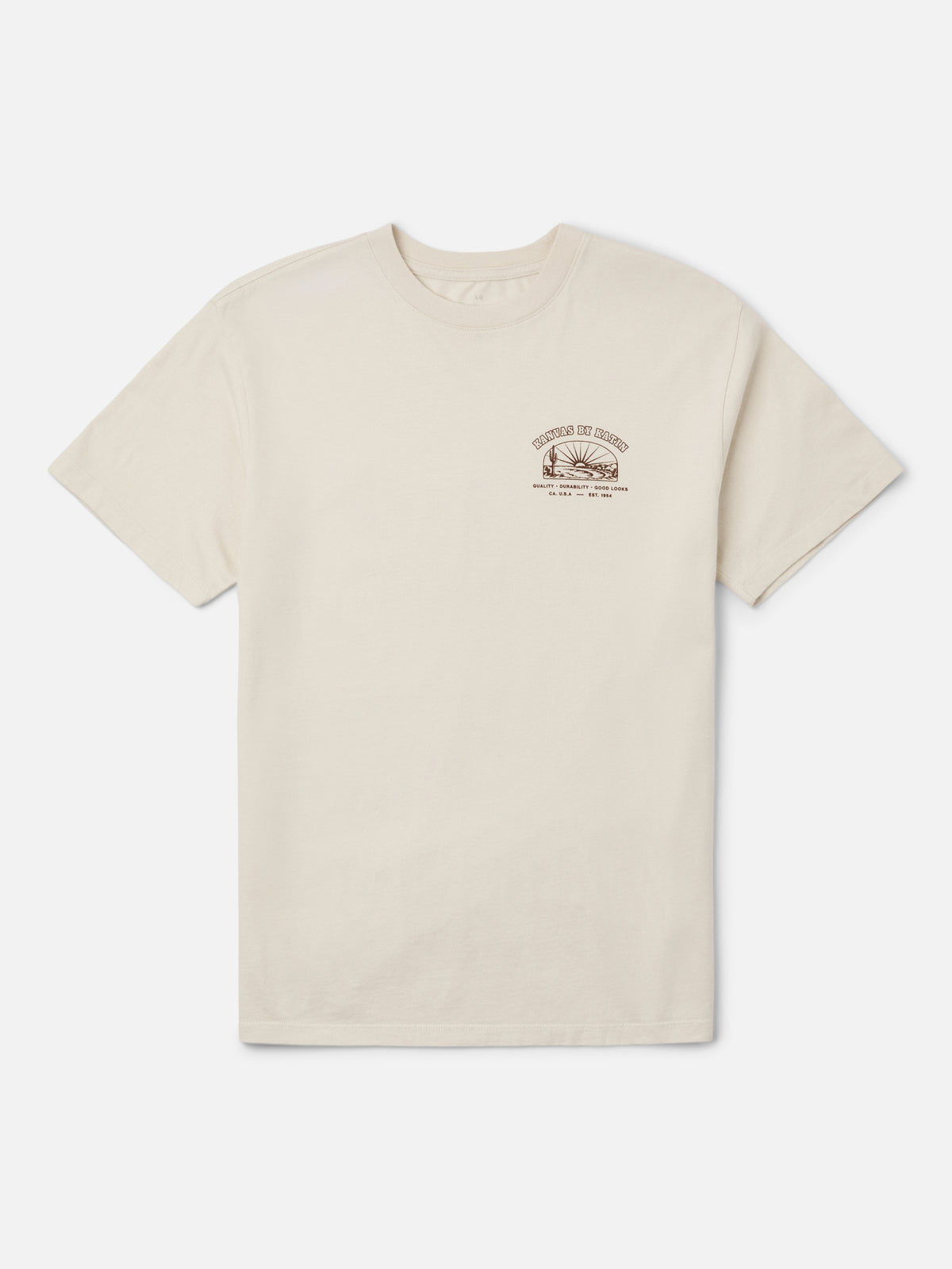 Katin Clint Tee in Vintage White midweight jersey, flat, front #color_vintage white