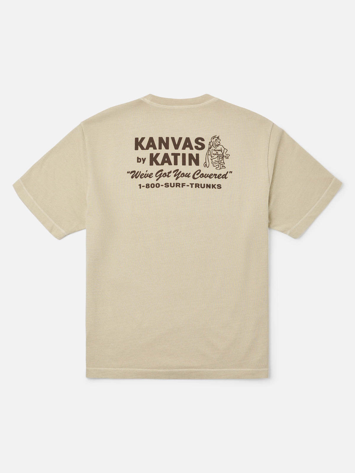 Katin Hot Line Box Fit Tee in Pelican Vintage Wash, flat, back #color_pelican vintage wash