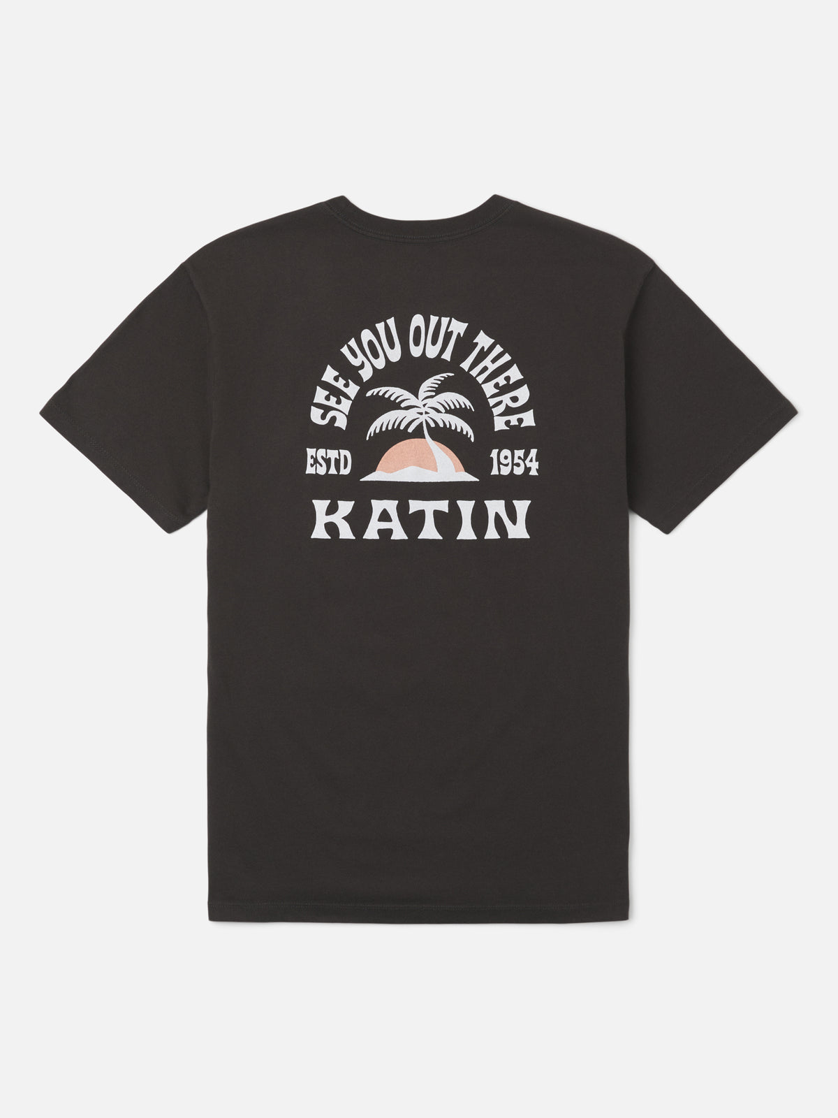 Katin Nosara Tee in Black Wash midweight jersey, flat, back #color_black wash