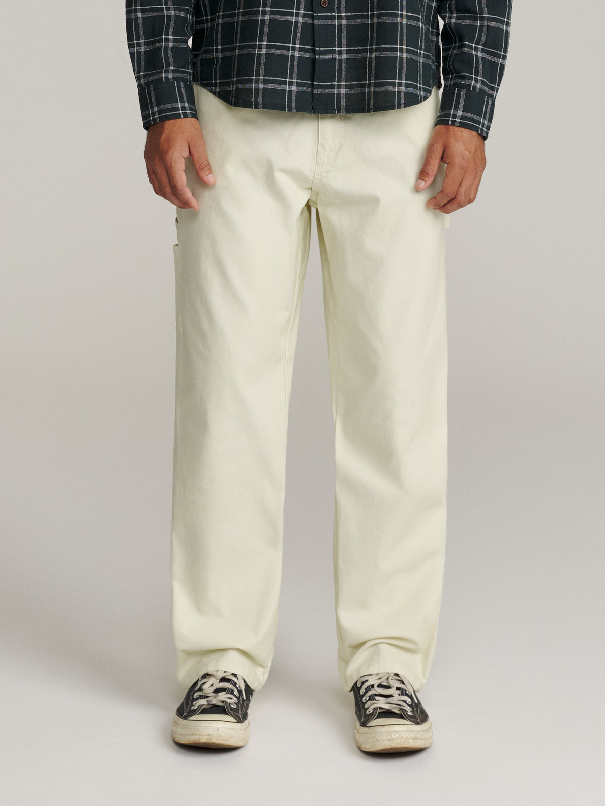 Katin Stanley Pant in Vapor canvas, on model, front #color_vapor