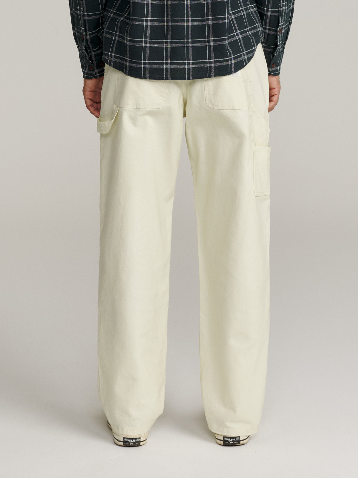 Katin Stanley Pant in Vapor canvas, on model, back #color_vapor