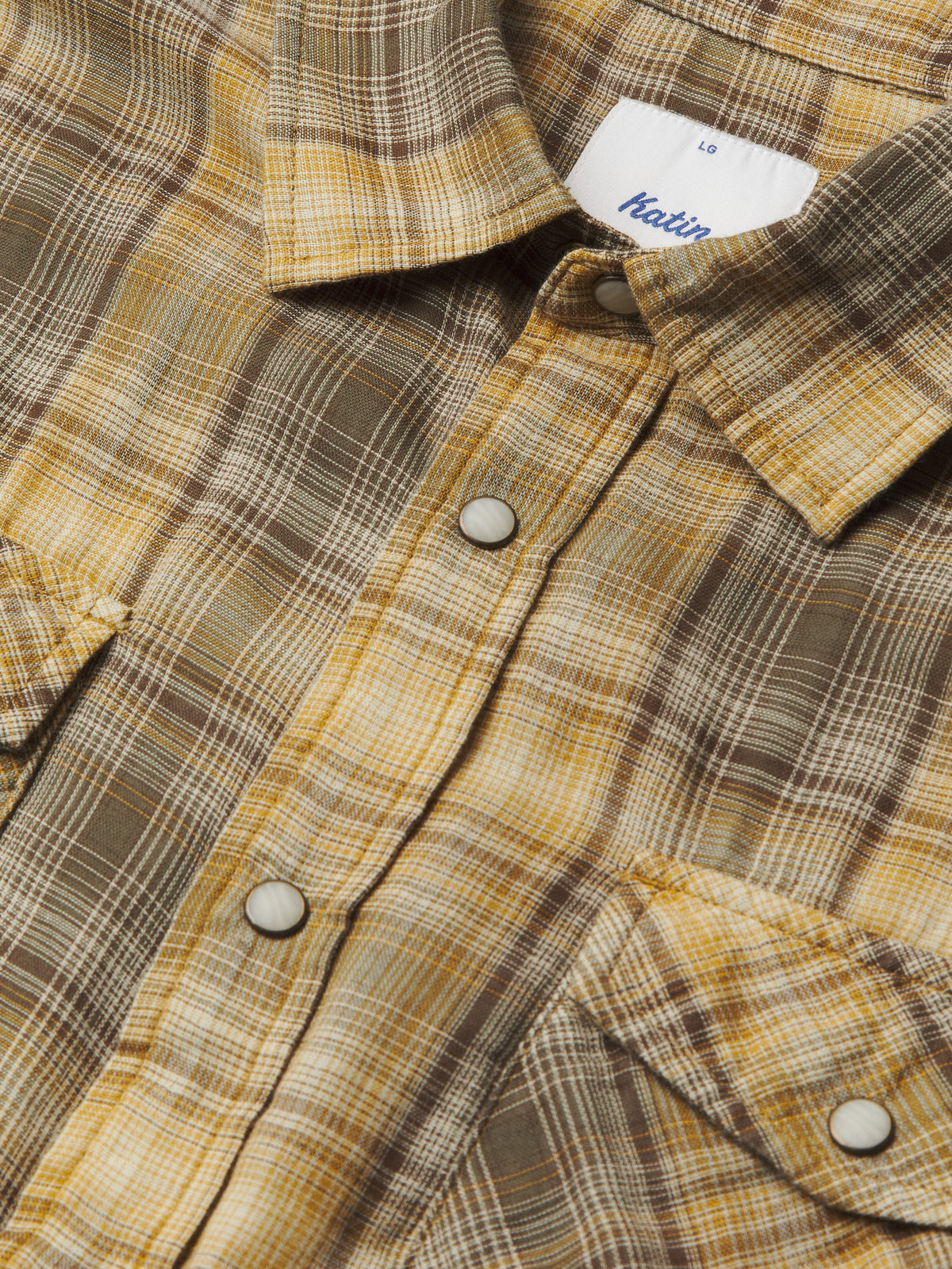 Katin Darren Shirt in Bluff, flat, front detail #color_bluff