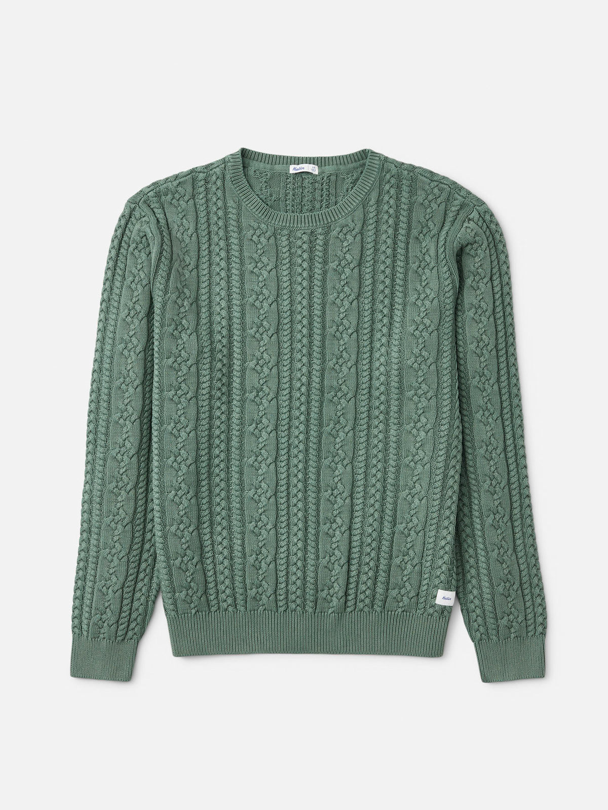 Katin Fisherman Sweater in Pine, flat, front #color_pine