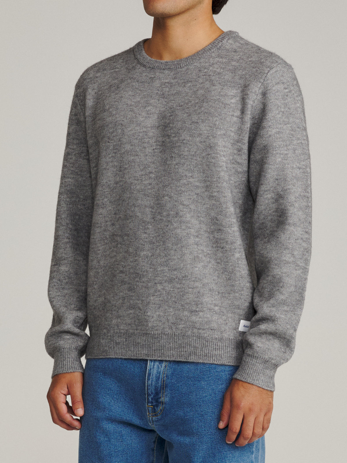 Katin Rivers Sweater in Heather Gray, on model, side #color_heather gray